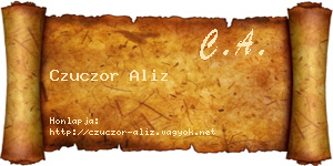 Czuczor Aliz névjegykártya